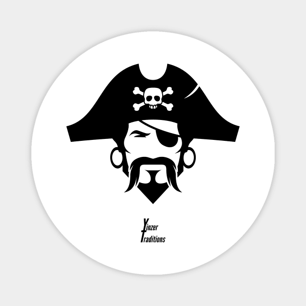 Pirate Head Magnet by YinzerTraditions